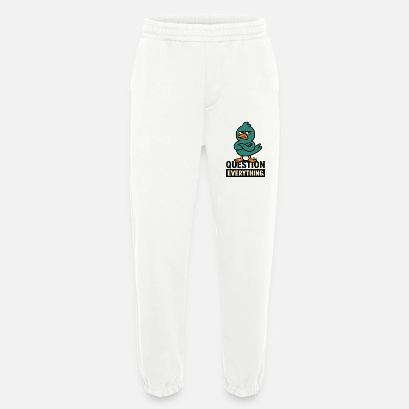 Misstrauischer Vogel – Hinterfrage alles - Heavyweight Jogginghose - made by SPREAD  - OFF WHITE