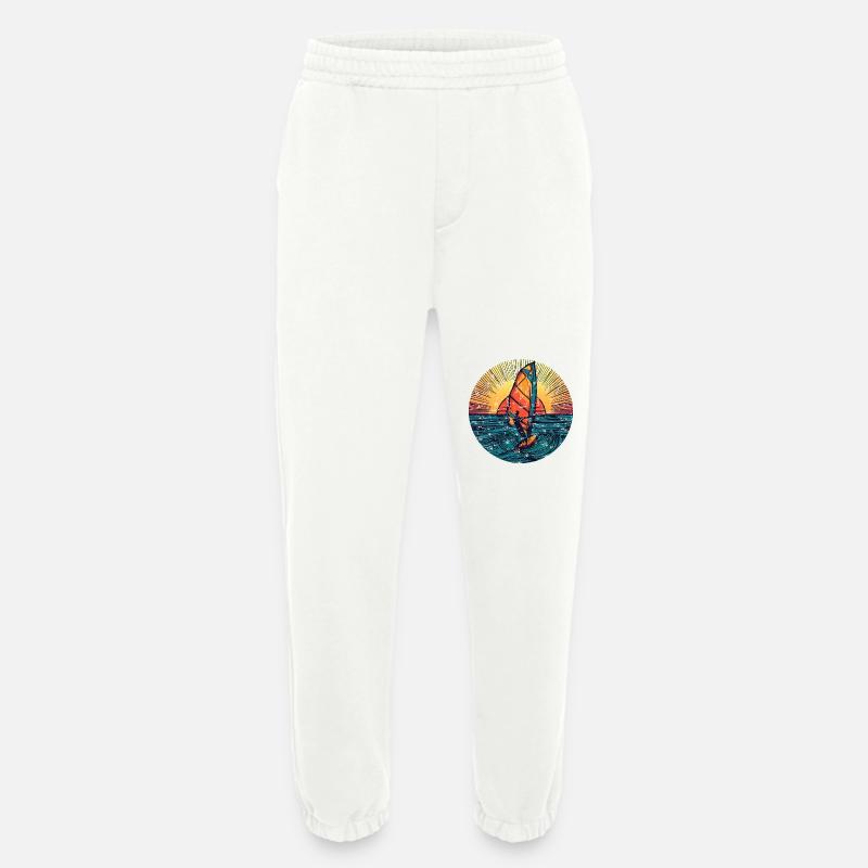 windsurfer surfer sunset - Heavyweight Jogginghose - made by SPREAD - OFF WHITE