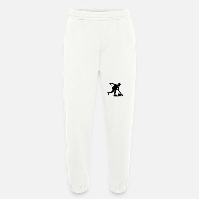 Curling Umriss - Heavyweight Jogginghose - made by SPREAD  - OFF WHITE