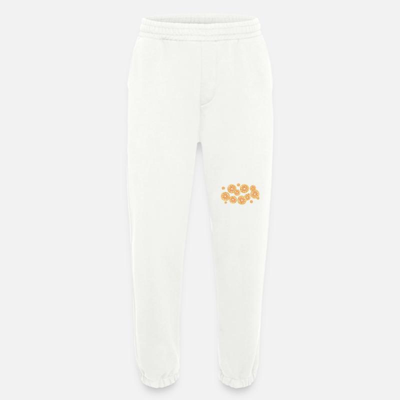L’odeur des oranges sanguines - Pantalon de jogging bio épais fabriqué en UE - OFF WHITE