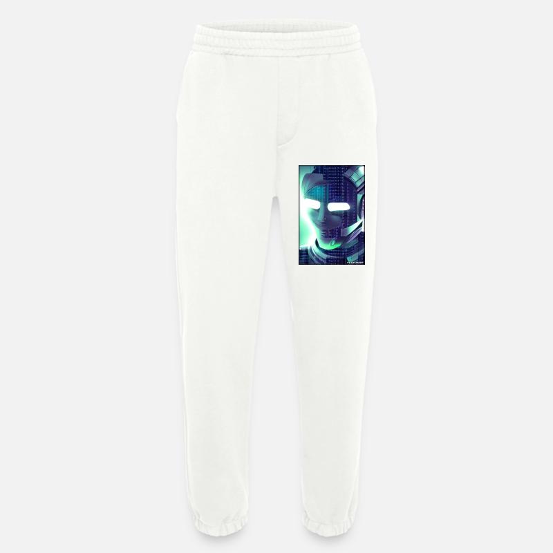 Robot Future Science Sci-Fi Machine - Heavyweight Jogging Pants - made by SPREAD  - OFF WHITE