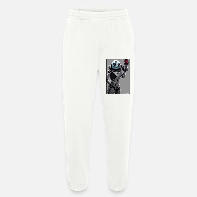 Robot Future Technology Science Android - Pantalon de jogging bio épais fabriqué en UE - OFF WHITE