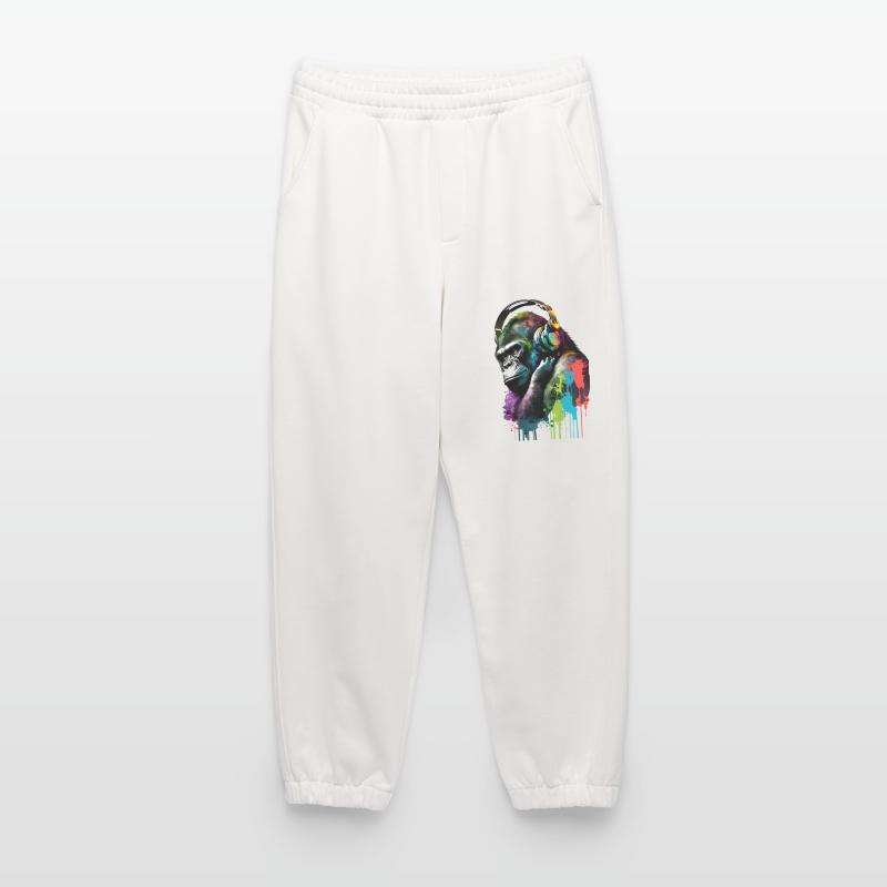 Gorilla mit Kopfhörern Heavyweight Jogginghose - made by SPREAD 