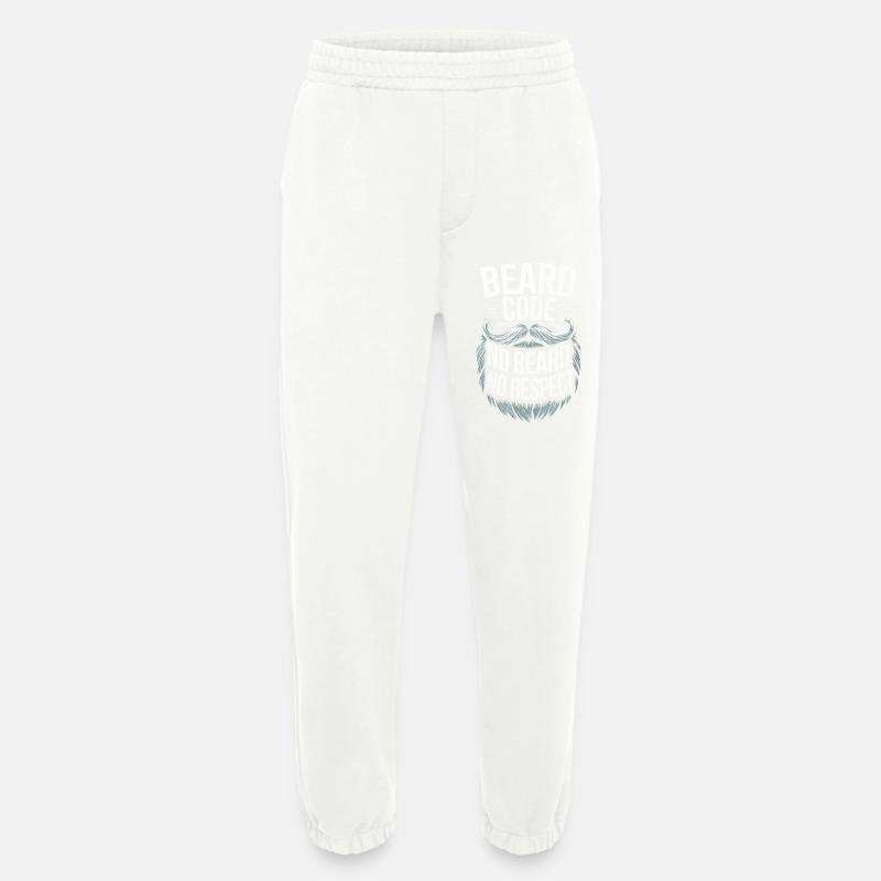 Beard Mustache Bearded Men - Heavyweight Jogging Pants - made by SPREAD  - OFF WHITE