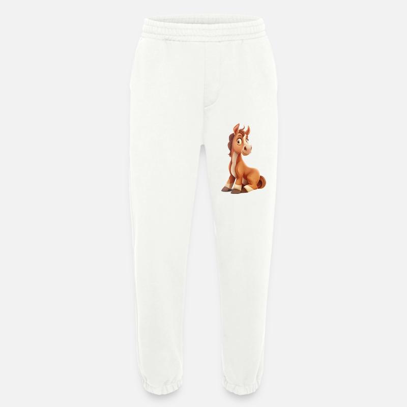 Ein lustiges sitzendes Pferdchen - Heavyweight Jogginghose - made by SPREAD  - OFF WHITE
