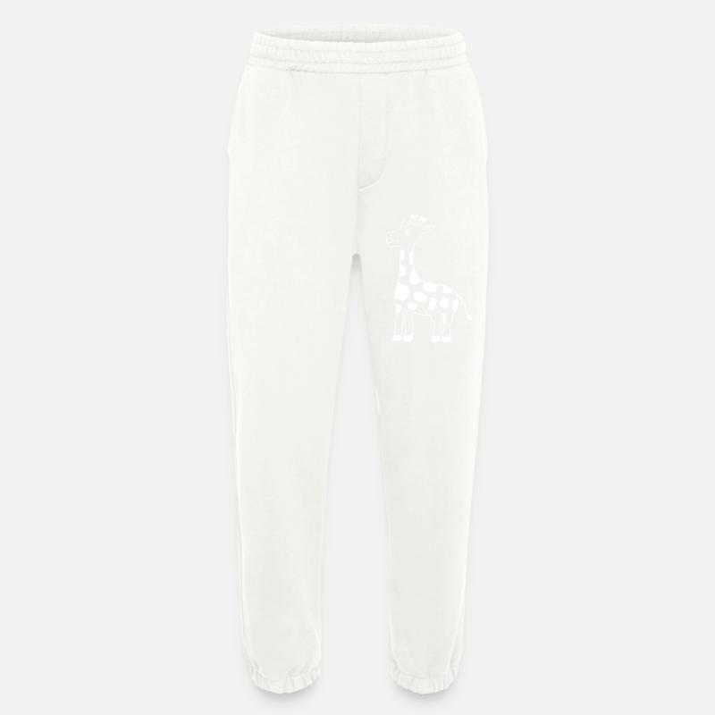 Giraffe white - Heavyweight Jogging Pants - made by SPREAD  - OFF WHITE