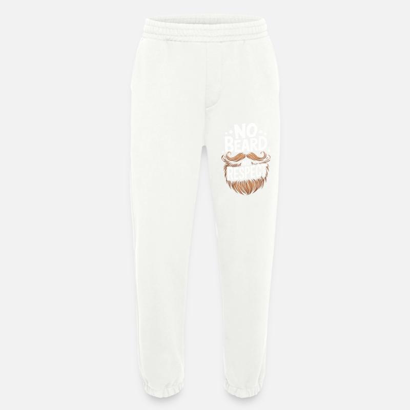 Beard Mustache Bearded Men - Heavyweight Jogging Pants - made by SPREAD  - OFF WHITE