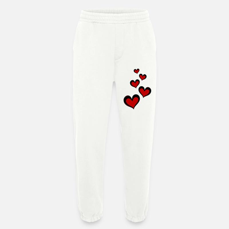 Herzen Liebe Symbol - Heavyweight Jogginghose - made by SPREAD  - OFF WHITE
