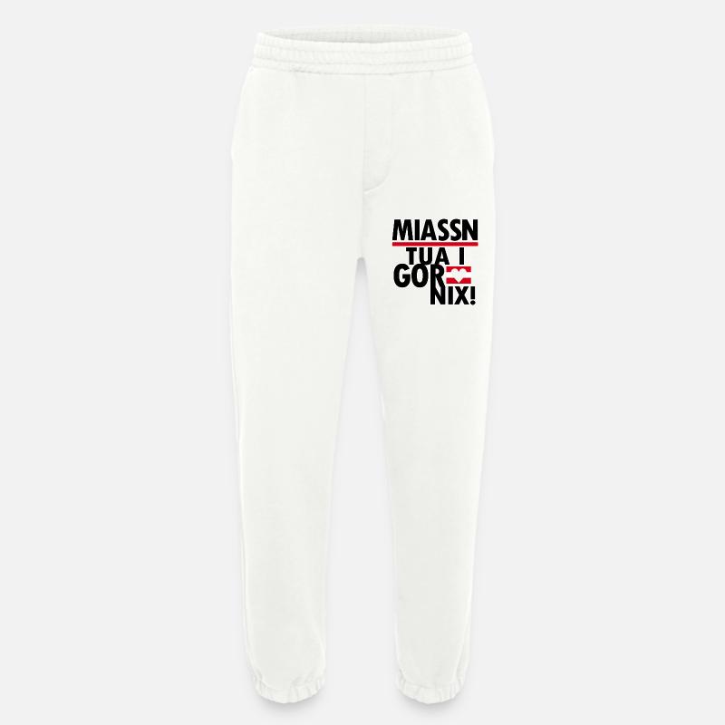 Austrian dialect Styrian - Heavyweight Jogging Pants - made by SPREAD  - OFF WHITE
