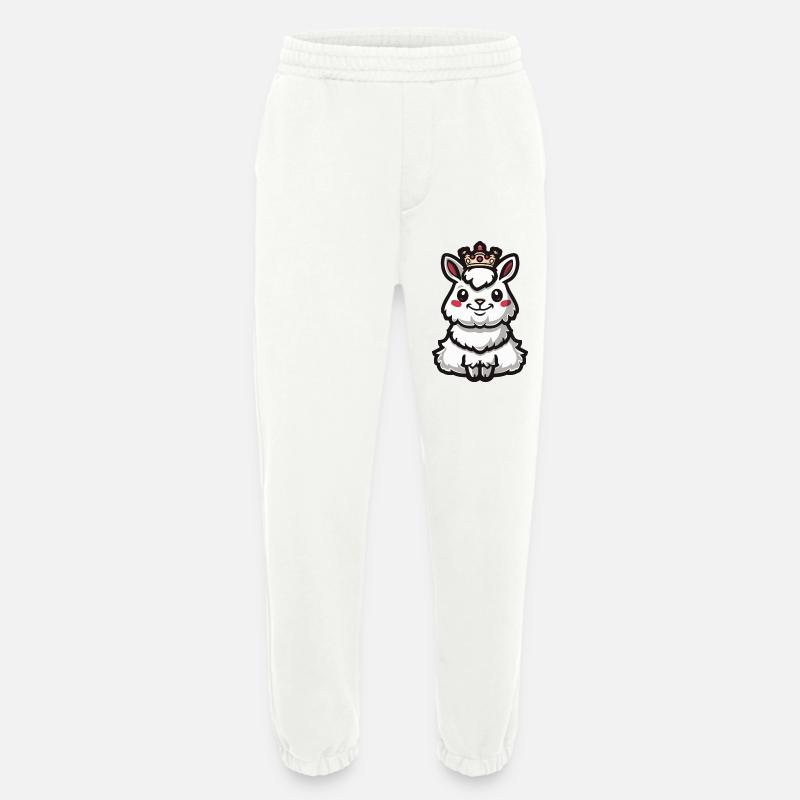 Alpaka Llama Comic Krone - Heavyweight Jogginghose - made by SPREAD  - OFF WHITE