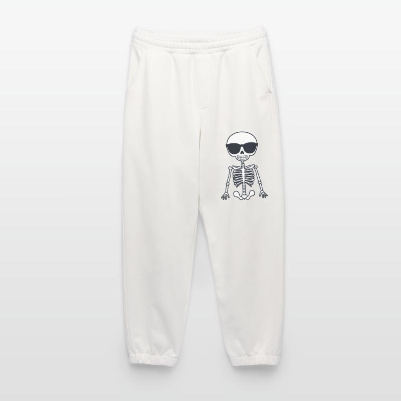 Skeleton Halloween Cool Heavyweight Jogging Pants - made by SPREAD 