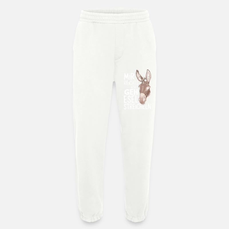 Âne âne mulet Muli - Pantalon de jogging bio épais fabriqué en UE - OFF WHITE