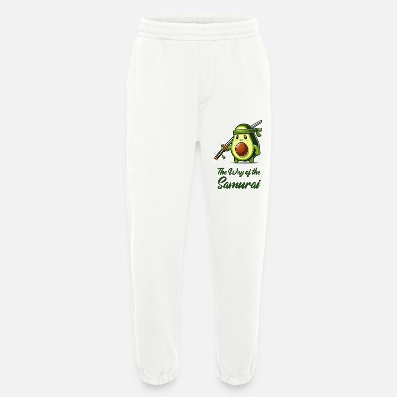 Avocado Samurai Fruit - Heavyweight Jogging Pants - made by SPREAD  - OFF WHITE