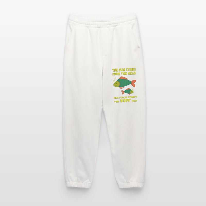 The fish stinks from the head. Fish stinks head Heavyweight Jogging Pants - made by SPREAD 