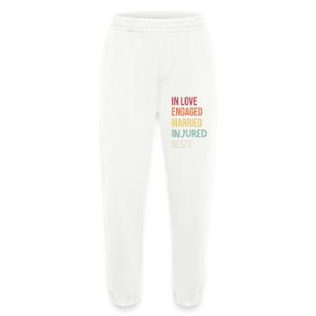 Fiancé dans l’amour marié blessure réinitialiser - Pantalon de jogging bio épais fabriqué en UE - OFF WHITE - Devant