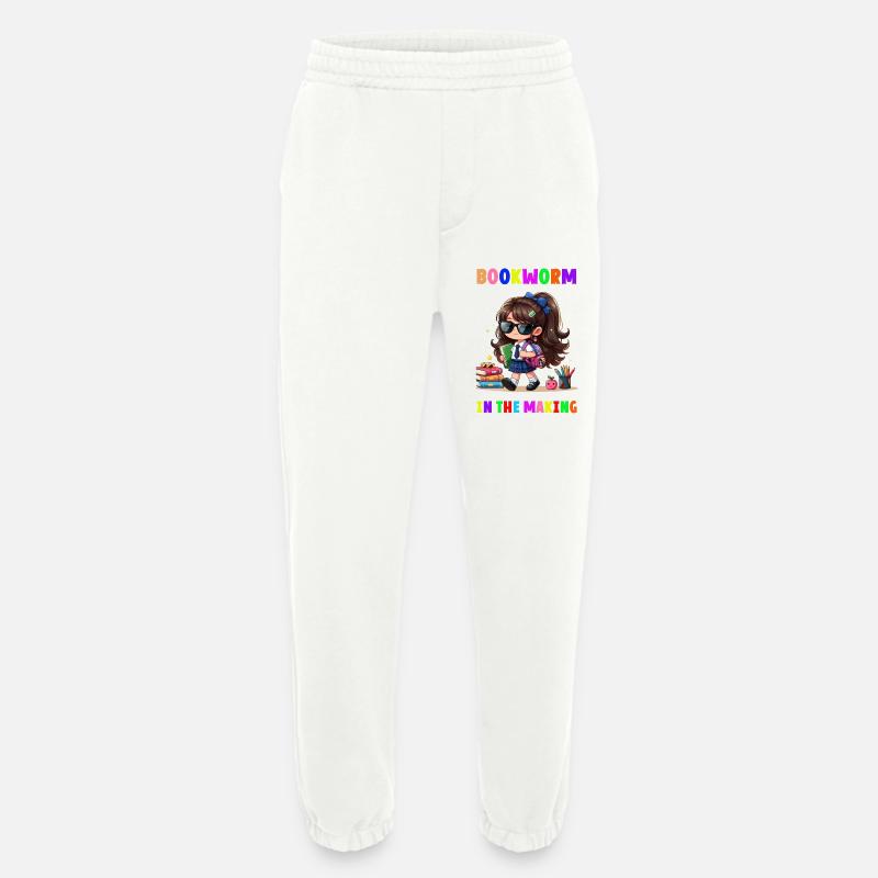 Bookworm in making - Heavyweight Jogginghose - made by SPREAD  - OFF WHITE