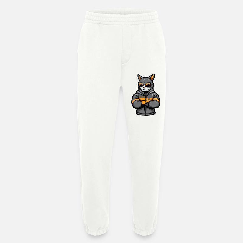 Katze Comic - Heavyweight Jogginghose - made by SPREAD  - OFF WHITE