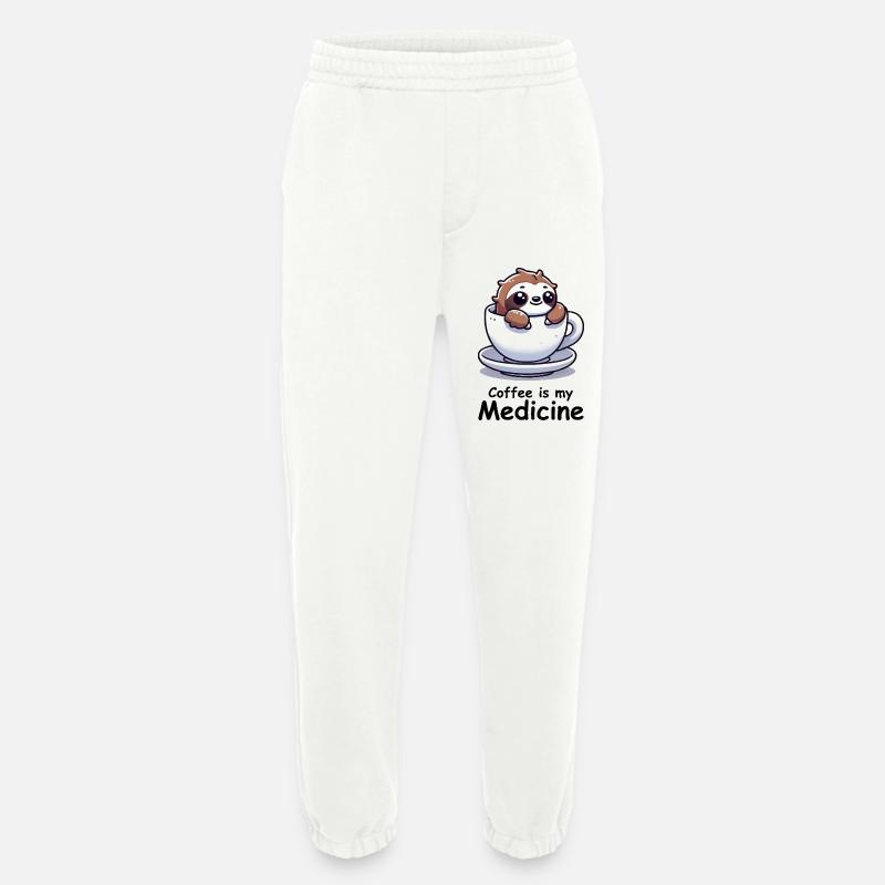 faultier kaffeetasse - Heavyweight Jogginghose - made by SPREAD  - OFF WHITE