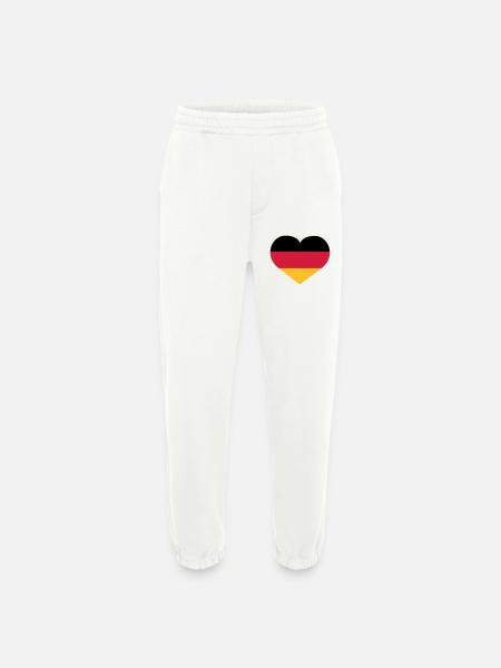 Deutschland Herz | Herz | Heart - Heavyweight Jogging Pants - made by SPREAD - OFF WHITE