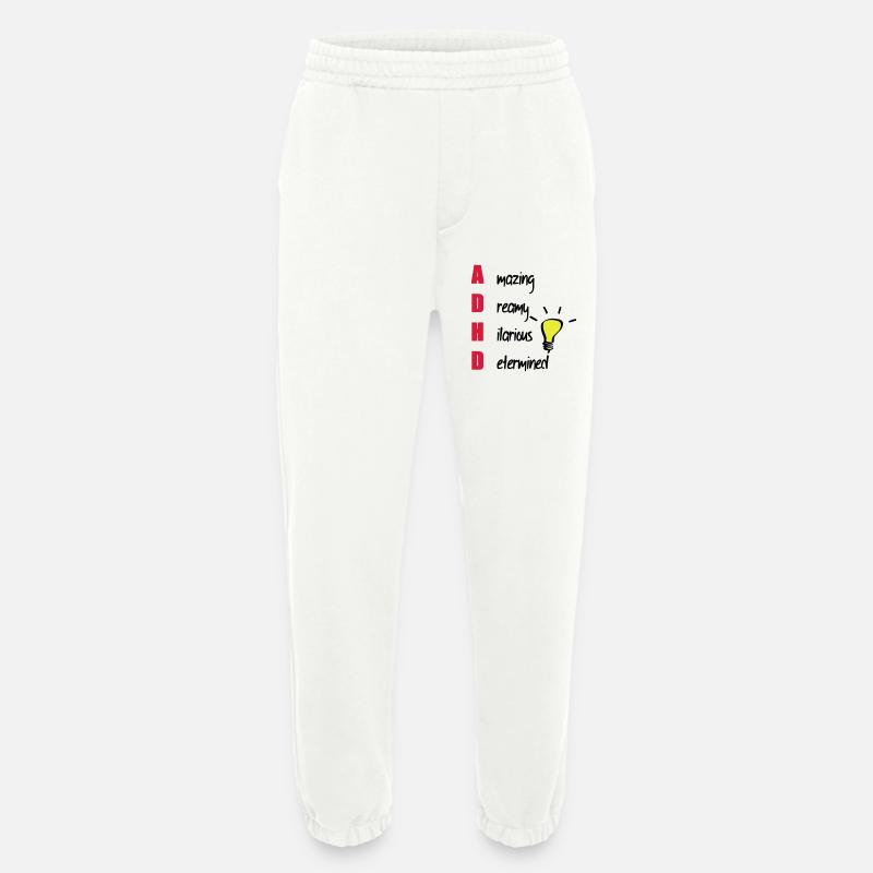 ADHD / ADHS Support Geschenk - Heavyweight Jogginghose - made by SPREAD  - OFF WHITE
