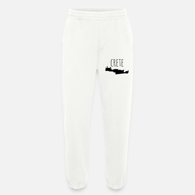 crete - Pantalon de jogging bio épais fabriqué en UE - OFF WHITE