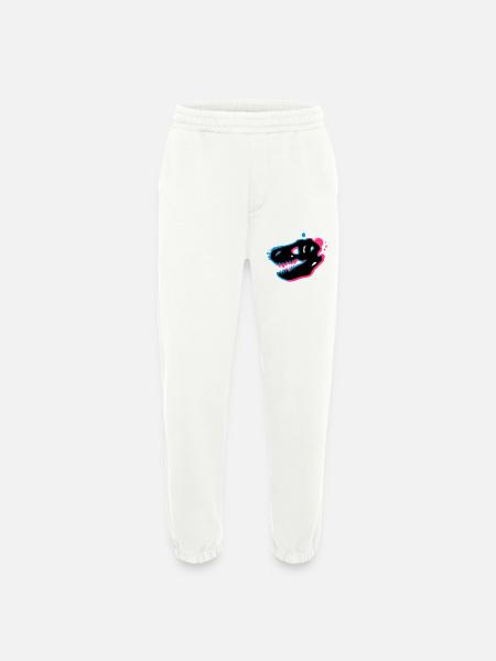 T Rex Skull 3-D - Heavyweight Jogging Pants - made by SPREAD - OFF WHITE