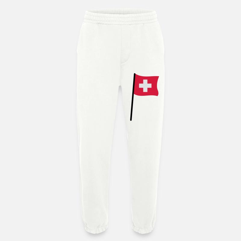Schweizer Flagge - Heavyweight Jogginghose - made by SPREAD  - OFF WHITE