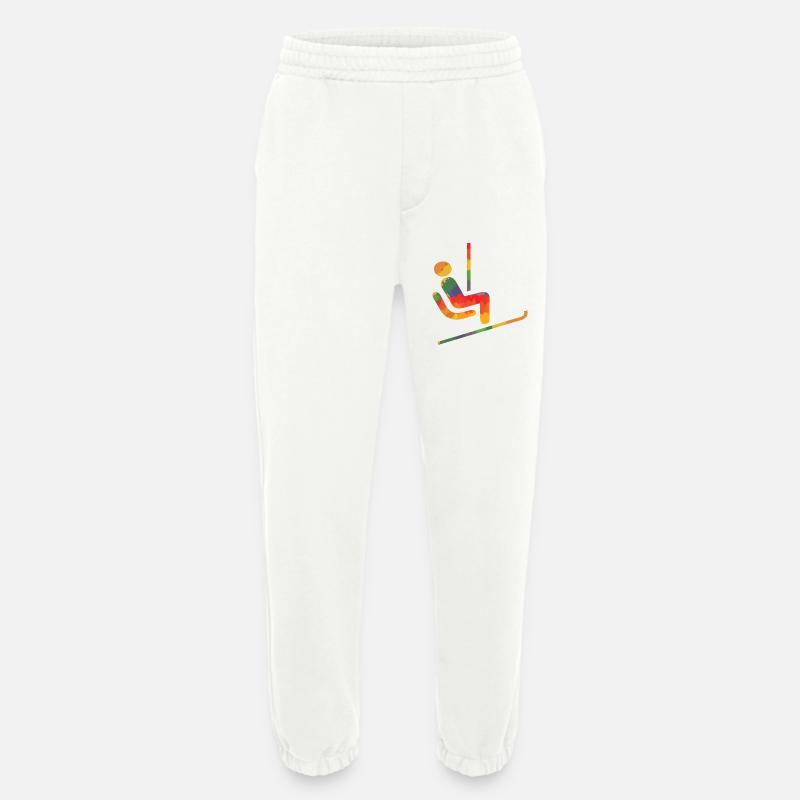 Farbiger Ski Läufer - Heavyweight Jogginghose - made by SPREAD  - OFF WHITE
