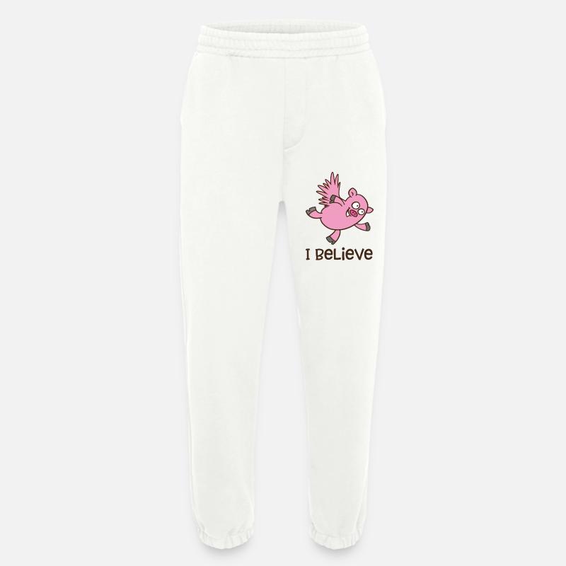 fliegendes Schwein - Heavyweight Jogginghose - made by SPREAD  - OFF WHITE