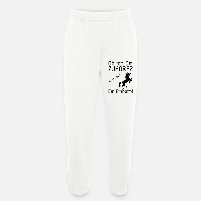 Guck mal! Ein Einhorn! Geschenk - Heavyweight Jogginghose - made by SPREAD  - OFF WHITE