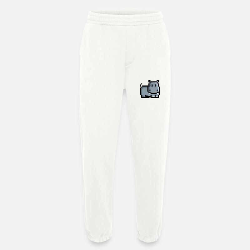 Retro Hippo - Heavyweight Jogginghose - made by SPREAD  - OFF WHITE
