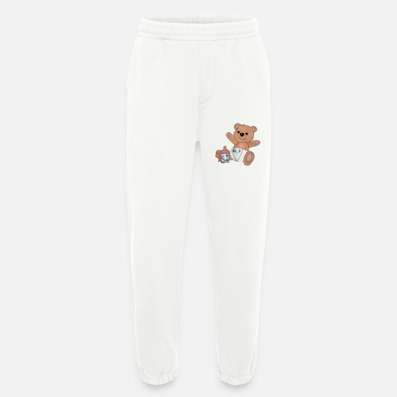 Teddy mit Flasche - Heavyweight Jogginghose - made by SPREAD  - OFF WHITE