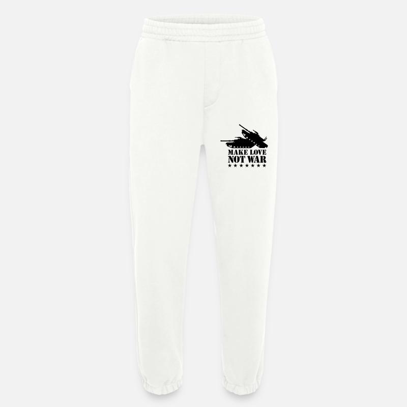 Make love not war 1clr - Heavyweight Jogginghose - made by SPREAD  - OFF WHITE