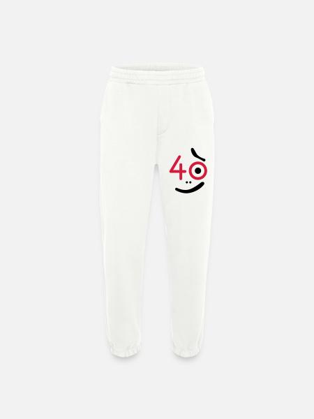 40 years - so what? - Heavyweight Jogging Pants - made by SPREAD - OFF WHITE