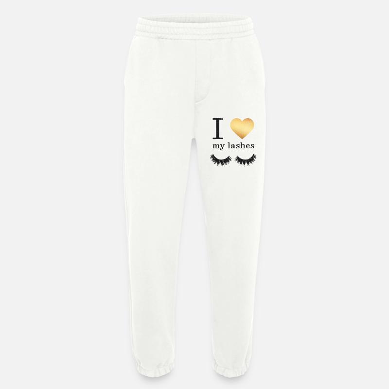 Lange Wimpern Mascara - Heavyweight Jogginghose - made by SPREAD  - OFF WHITE