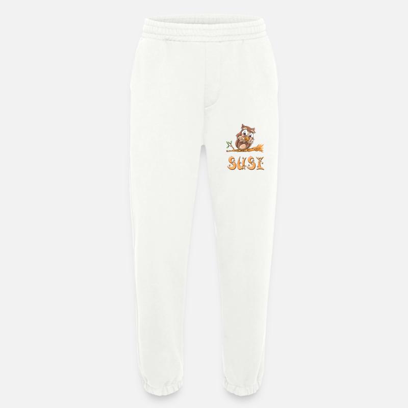 Eule Susi - Heavyweight Jogginghose - made by SPREAD  - OFF WHITE