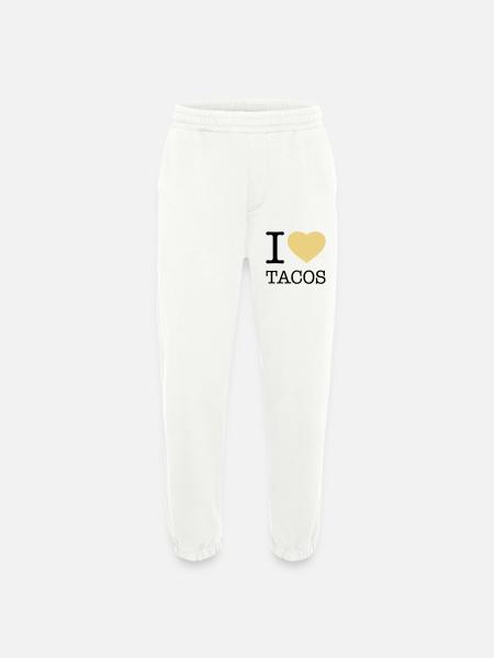 I LOVE TACOS - Heavyweight Jogging Pants - made by SPREAD - OFF WHITE