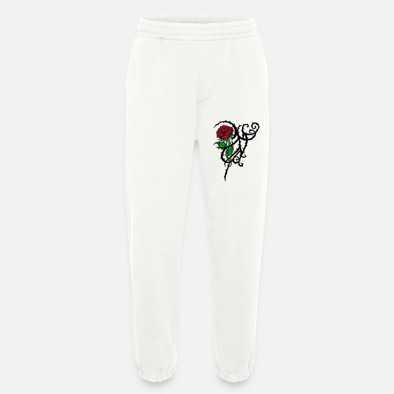 Tattoo Rose - Heavyweight Jogginghose - made by SPREAD  - OFF WHITE
