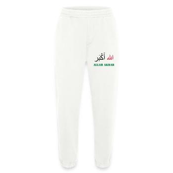 Allah Akbar - Pantalon de jogging bio épais fabriqué en UE - OFF WHITE - Devant
