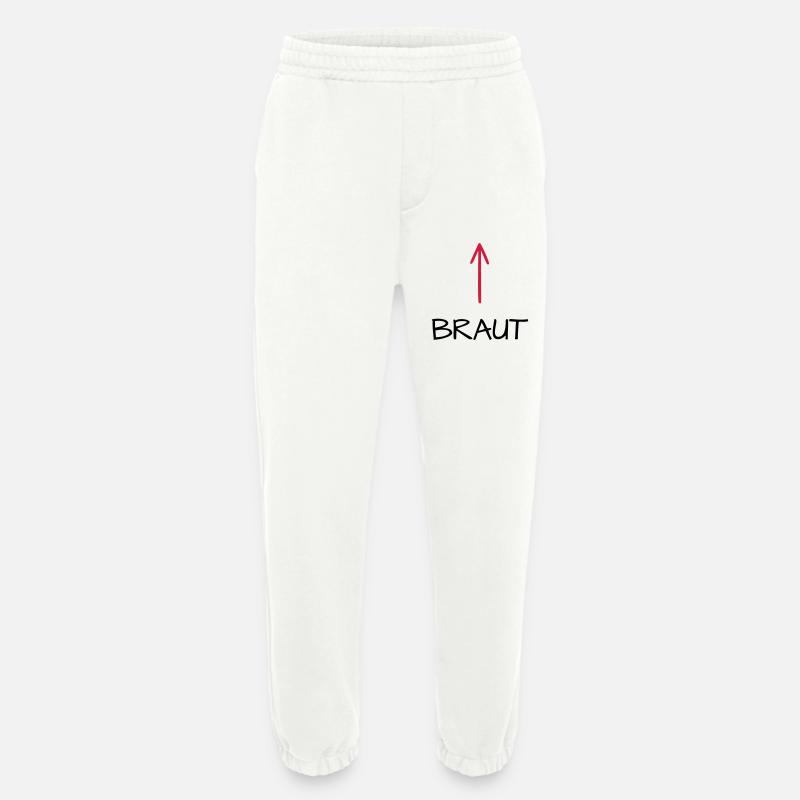 Braut Junggesellenabschied Junggesellin Pfeil - Heavyweight Jogginghose - made by SPREAD  - OFF WHITE