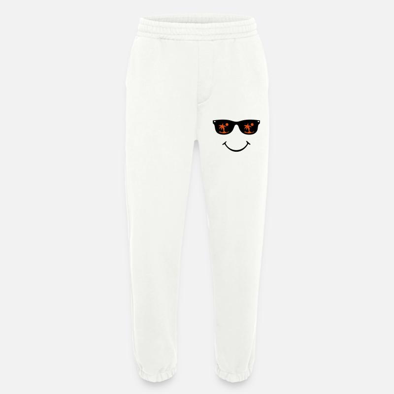Sonnenbrille Smiley - Heavyweight Jogginghose - made by SPREAD  - OFF WHITE