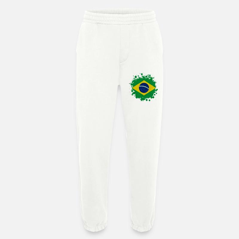 Brasilien Klecks Fleck Geschenk Flagge Südamerika - Heavyweight Jogginghose - made by SPREAD  - OFF WHITE