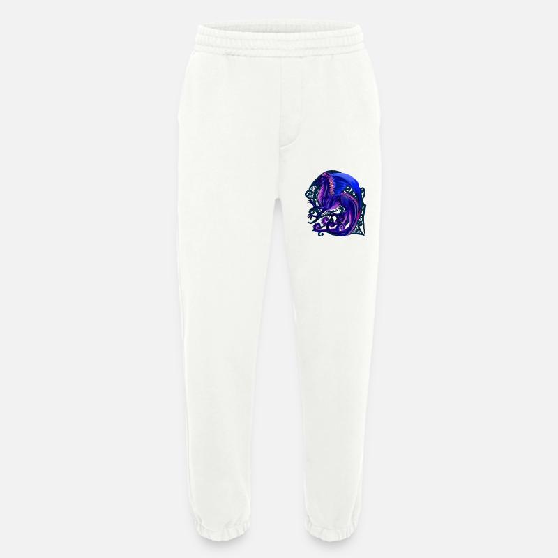 blauer Drache - Heavyweight Jogginghose - made by SPREAD  - OFF WHITE