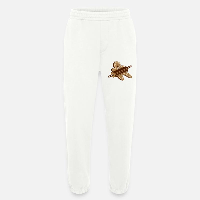 Nudelholz und Lebkuchenmann - Heavyweight Jogginghose - made by SPREAD  - OFF WHITE