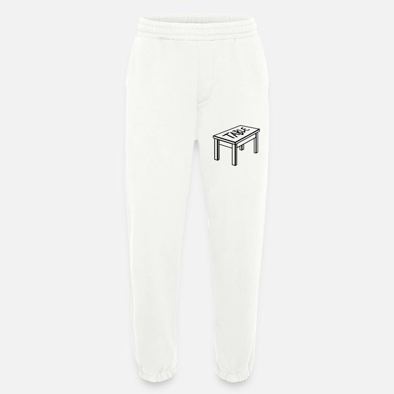 Tisch Tischler Esstisch Arbeitstisch Möbel - Heavyweight Jogginghose - made by SPREAD  - OFF WHITE