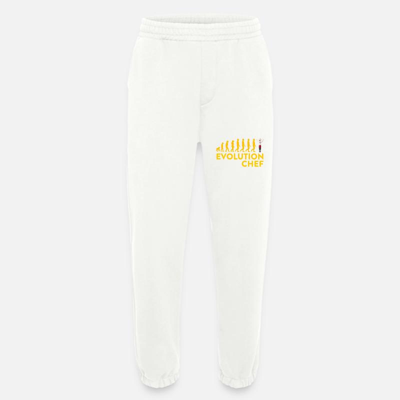 Evolutionärer Chef Motive - Heavyweight Jogging Pants - made by SPREAD  - OFF WHITE
