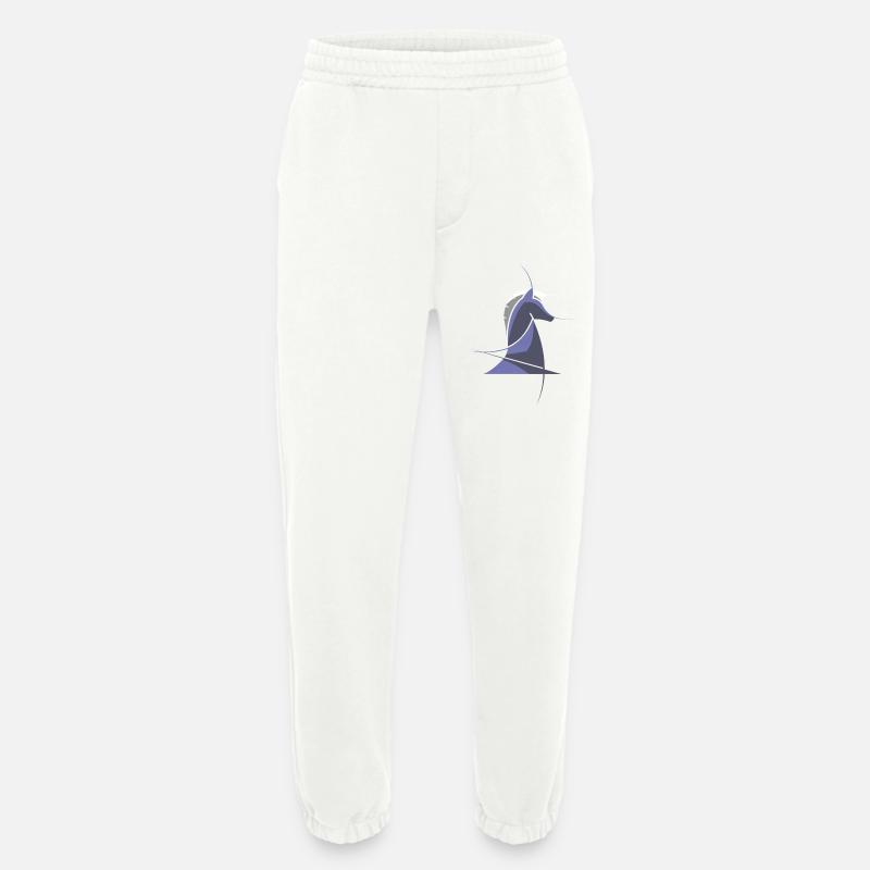 Schachpferd modern – Abstraktes Chess Design - Heavyweight Jogginghose - made by SPREAD  - OFF WHITE