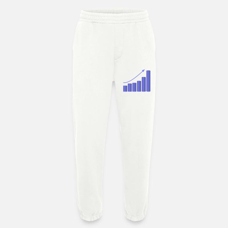 Growth chart with dynamic slope - Heavyweight Jogging Pants - made by SPREAD  - OFF WHITE