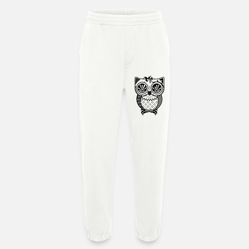 Patchwork Eule - Heavyweight Jogginghose - made by SPREAD  - OFF WHITE