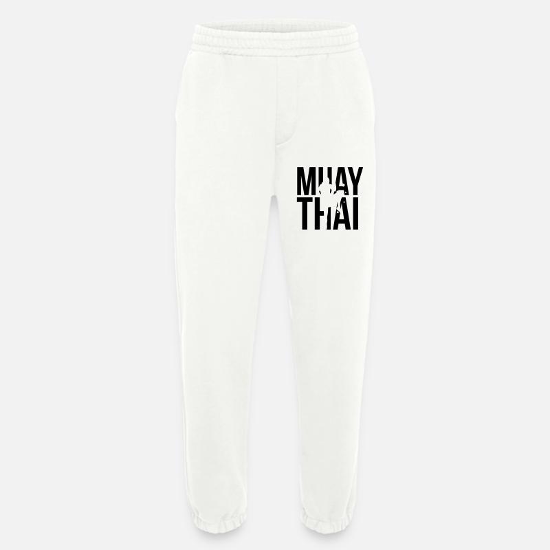 muay thai - Heavyweight Jogging Pants - made by SPREAD  - OFF WHITE